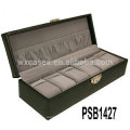 hochwertige Leder Uhrenboxen Großhandel für 6 Uhren Hersteller PSB1427